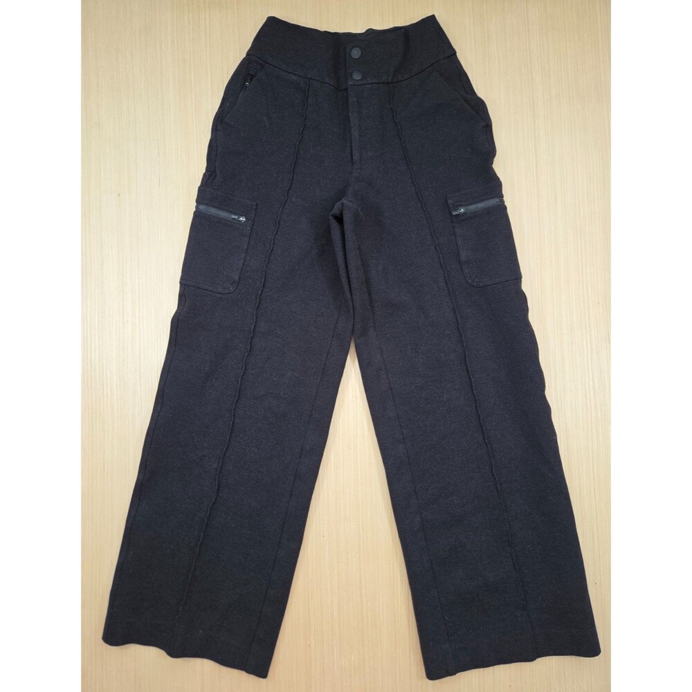 Athleta Black Straight-Leg Cargo Pants